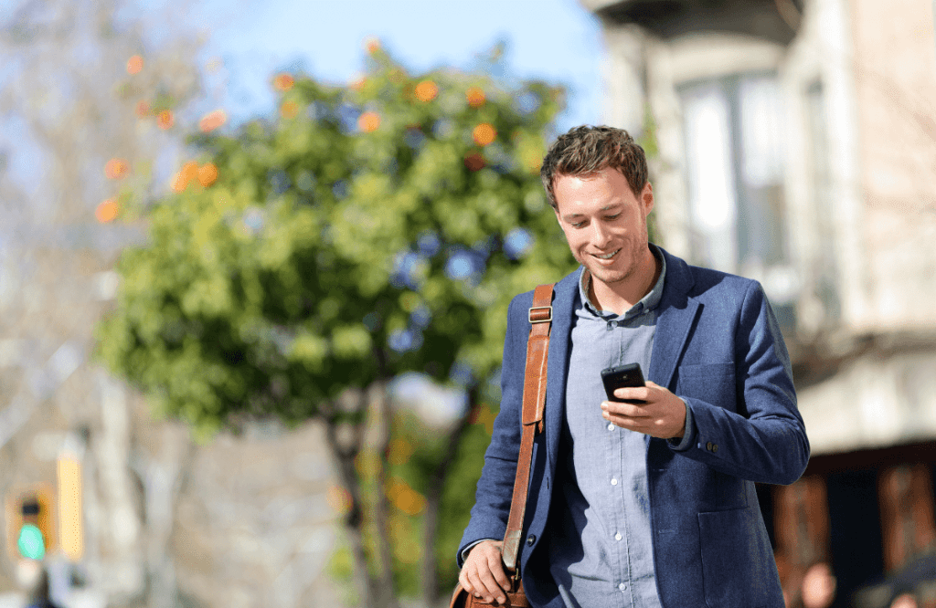 A man during the application process of installment loans in Ontario